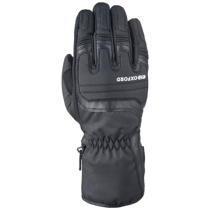 Oxford Spartan WP Gloves Black insulated winter glove with textured palms and the logo on the backhand.