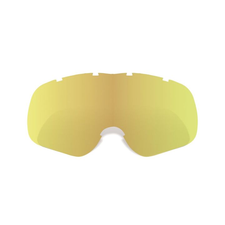 Assault Pro Tear-Off Ready Lens Yellow lens for sports eyewear isolated on a white background.