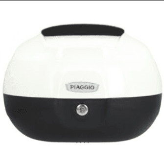 Piaggio Medley Top Case kit 37l - white with a black back rest